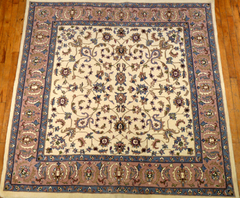Kashan-overall Rug #738 Size: 6'X6' - Borokhim's Oriental Rugs