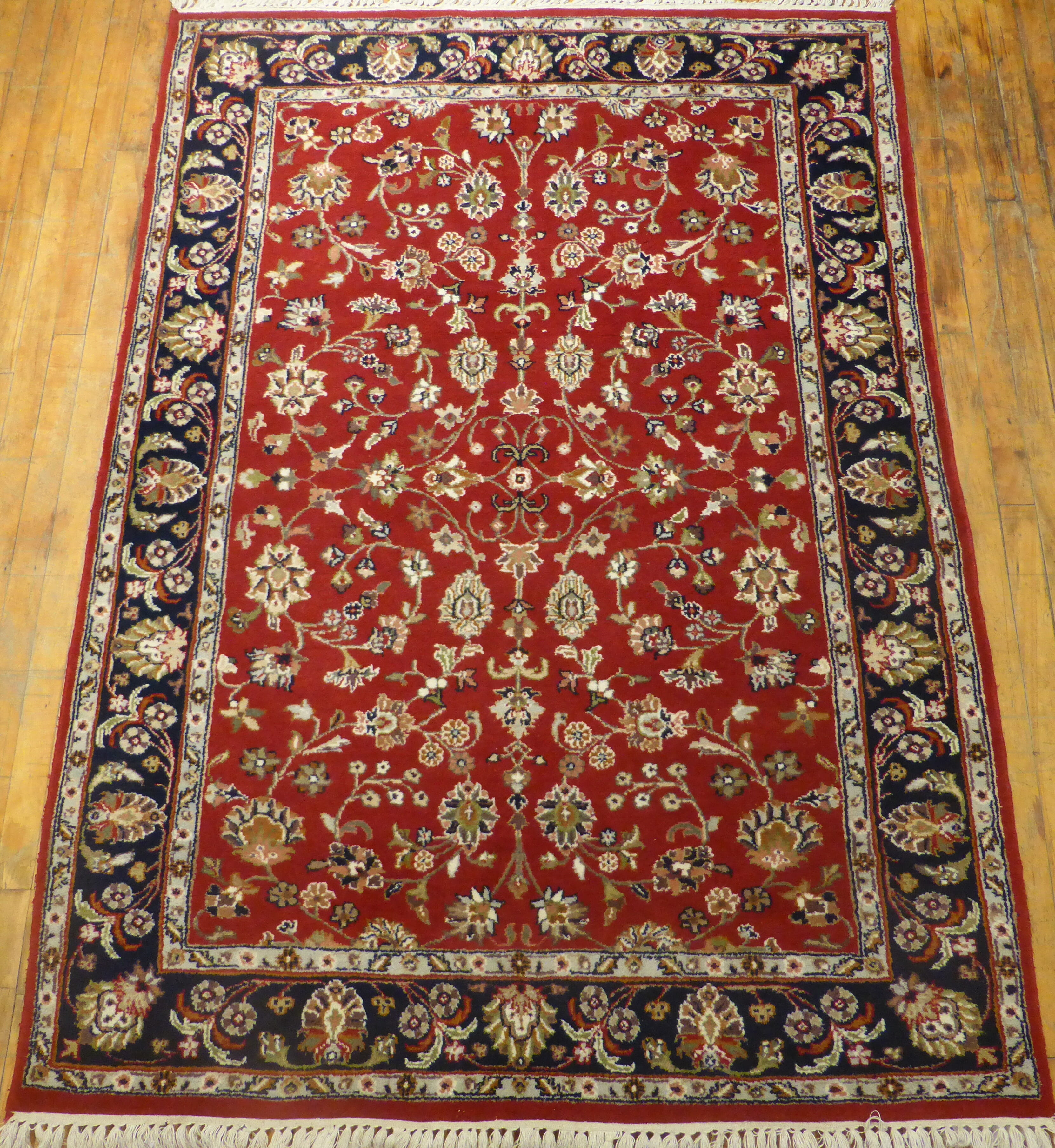 Kashan floral Rug #2556 Size: 4' 7X6' 4 - Borokhim's Oriental Rugs