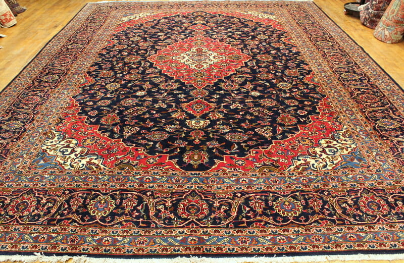 Kashan Rug #1451 Size: 9' 4"X12' 5" - Borokhim's Oriental Rugs